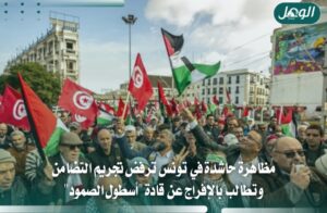 مئات التونسيين يطالبون بإطلاق قيادات أسطول الصمود