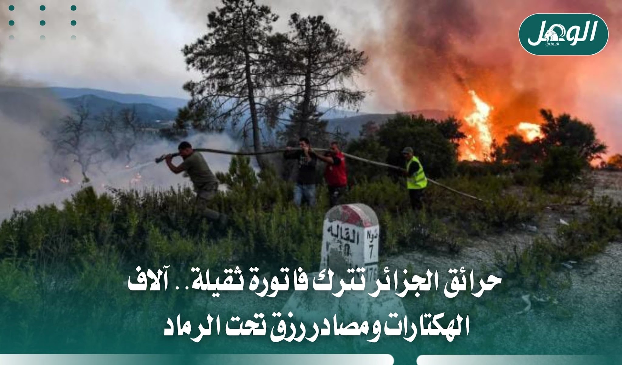 حرائق الجزائر تحرق آلاف الهكتارات وتضرب مصادر رزق العائلات
