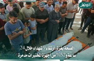 الصحة بغزة: 9 شهداء خلال 24 ساعة و52% من أجهزة المختبرات مدمرة