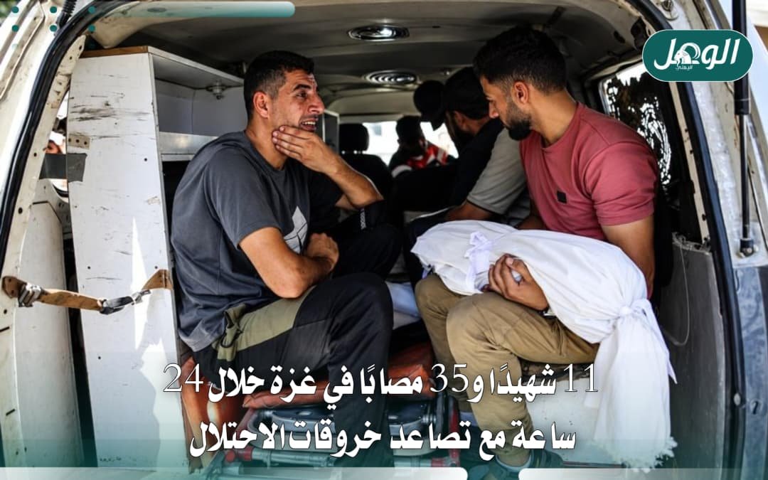 11 شهيدًا و35 مصابًا في غزة خلال 24 ساعة جراء خروقات الاحتلال